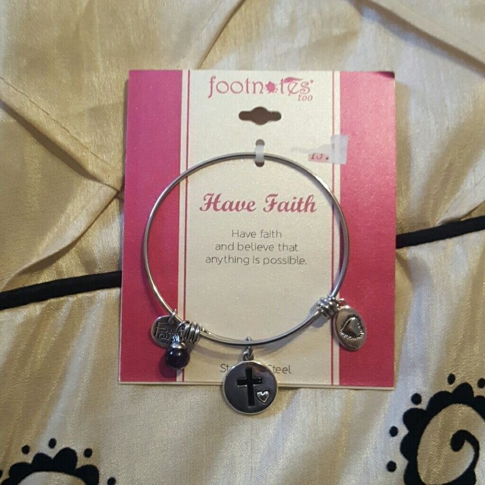 Footnotes Stainless steel charm bracelet N…